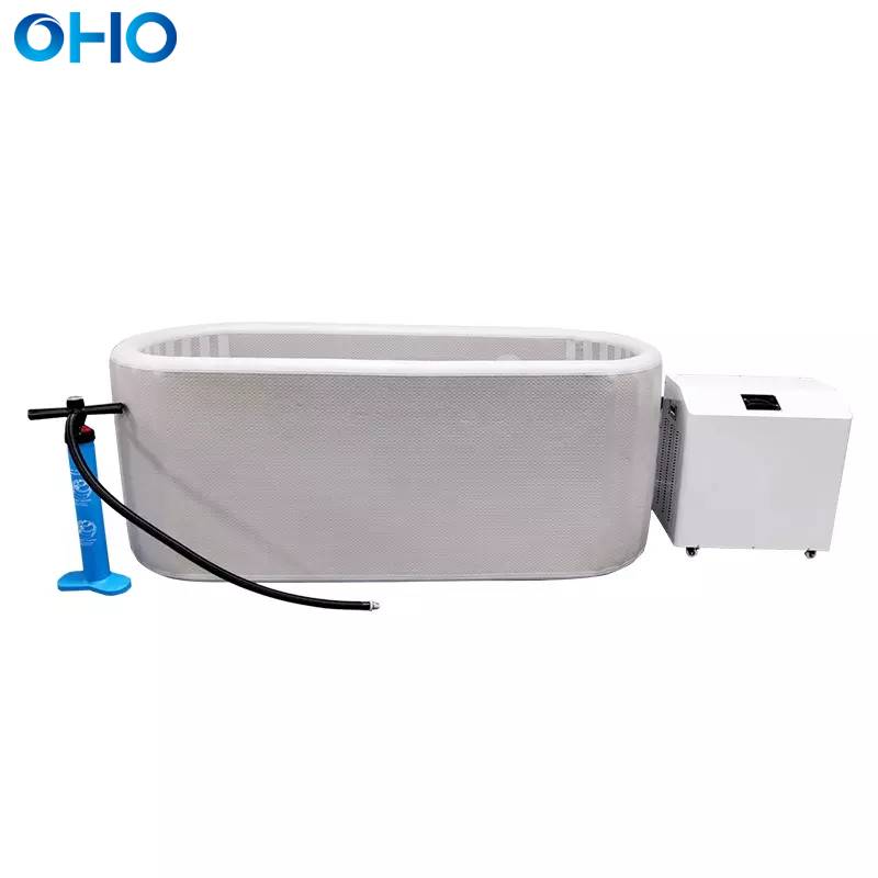 OHO Hot Sale Customized Size Dropstitch Inflatable Portable Ice Tub Barrel Bathtub Pool Cold Therapy Plunge