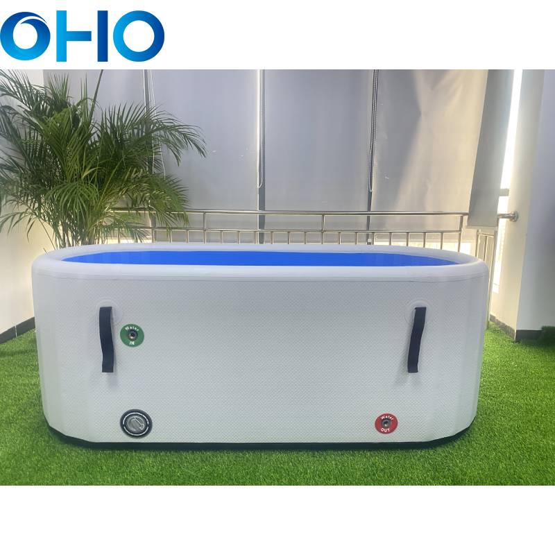 OHO Fashion Cold Plunge Hot Inflatable Combo Ultra-Portable Ice Barrel Cold Plunge Therapy Tub